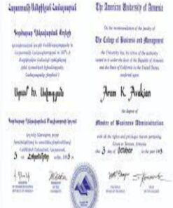 Buy Degree From the American University of Armenia