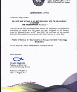 buy degree from the Universiti Teknologi Brunei