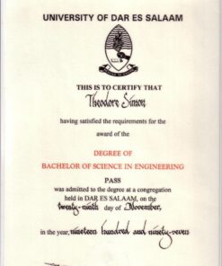 Buy Degree From the University of Dar es Salaam