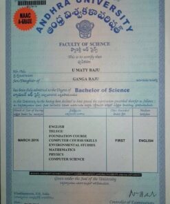 Buy college degree from The Andhra University