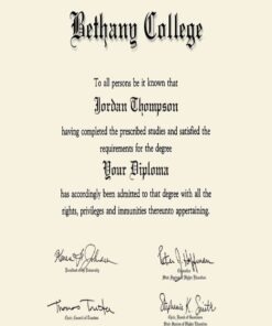 Buy college degree from the Bethany College