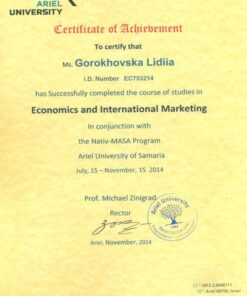 Buy college degree from the Ariel University