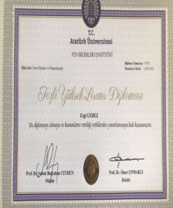 Buy college degree from the Atatürk Üniversitesi