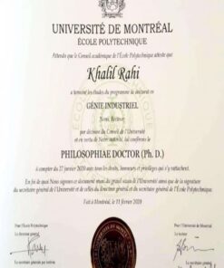 Buy college degree from the École Polytechnique de Montréal