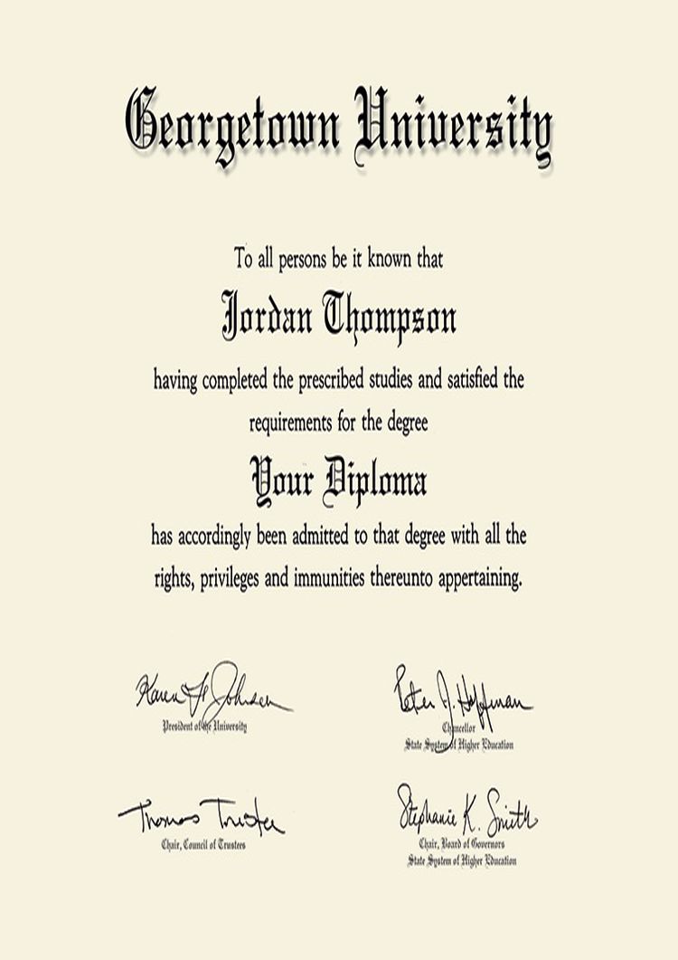 Buy college degree from The Georgetown University