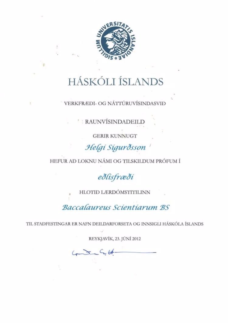 Buy college degree from the Háskóli Íslands