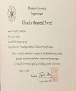 Buy college degree from the Hokkaido University