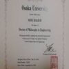 Buy college degree from the Osaka University