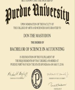 Buy college degree from The Purdue University