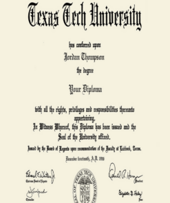 Buy college degree from The Texas Tech University