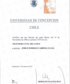 Buy college degree from The Universidad de Concepción