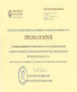 Buy college degree from the  Universidad de Salamanca
