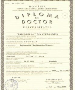 Buy college degree from the Universitatea Babes-Bolyai