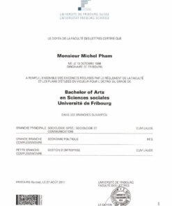 Buy college degree from the Université de Fribourg