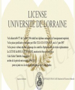 Buy college degree from The Université de Lorraine