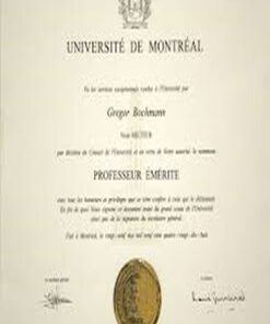 Buy college degree from The Université de Montréal