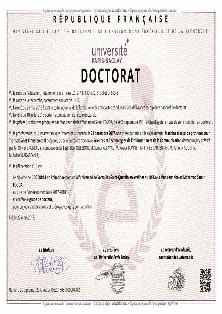 Buy college degree from The Université Paris-Saclay