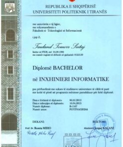 Buy college degree from the Universiteti i Tiranës