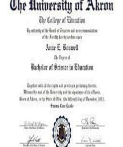 Buy college degree from The University of Akron