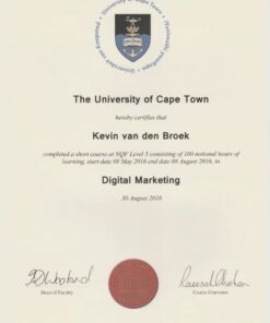Buy college degree from the University of Cape Town