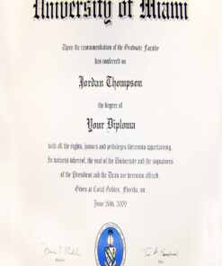 Buy college degree from The University of Miami