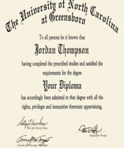 Buy college degree from The University of North Carolina at Greensboro