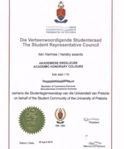 Buy college degree from the University of Pretoria