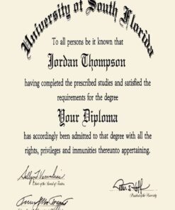 Buy college degree from The University of South Florida