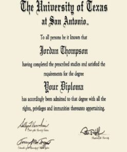 Buy college degree from The University of Texas at San Antonio