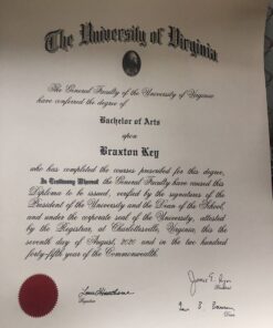 Buy college degree from The University of Virginia