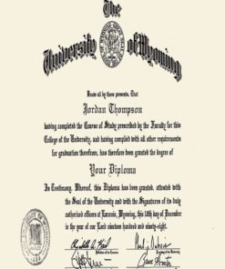 Buy college degree from The University of Wyoming