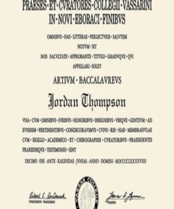 Buy college degree from The Vassar College