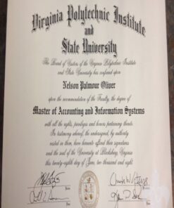 Buy college degree from The Virginia Polytechnic Institute and State University