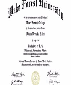 Buy college degree from The Wake Forest University