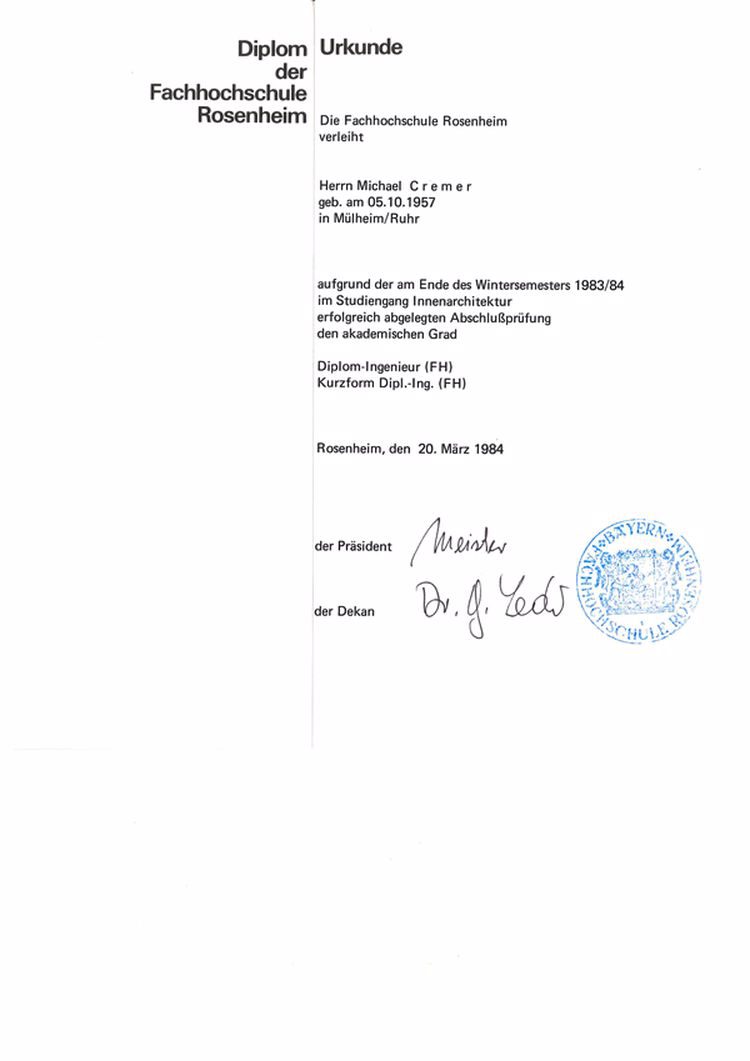 Buy college degree from The Hochschule Rosenheim
