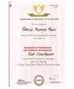 Buy college degree from The Dedan Kimathi University of Technology