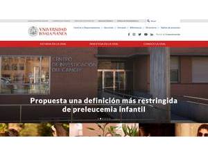 Universidad de Salamanca's Website Screenshot